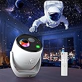 AIRIVO 3D Galaxy Projector, 3D Visual Star Projector with 90 3D Scenes, Planetarium Projector with Bluetooth Speaker, Moving Stars, Night Light Projector for Room Decor, Kids Adults, Christmas, White