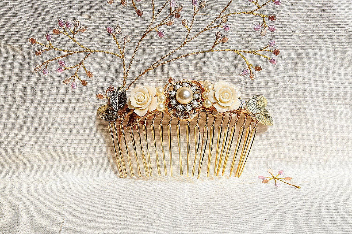 Amazon Com Bridal Hair Comb Wedding Hair Accessories Gold Wedding