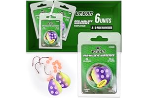 Vexan Glow Walleye Spinner Rig - Worm & Crawler Harnesses for Live Bait Fishing