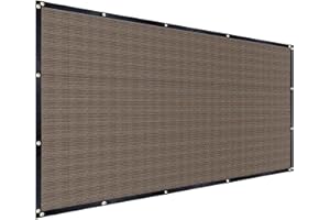 FAIR WIND Shade Cloth 90% Sun Shade Fabric Privacy Screen Shade Cover Patio Canopy with Grommets Shade Net for Garden Outdoor Pergola 6 x 8 FT - Mocha
