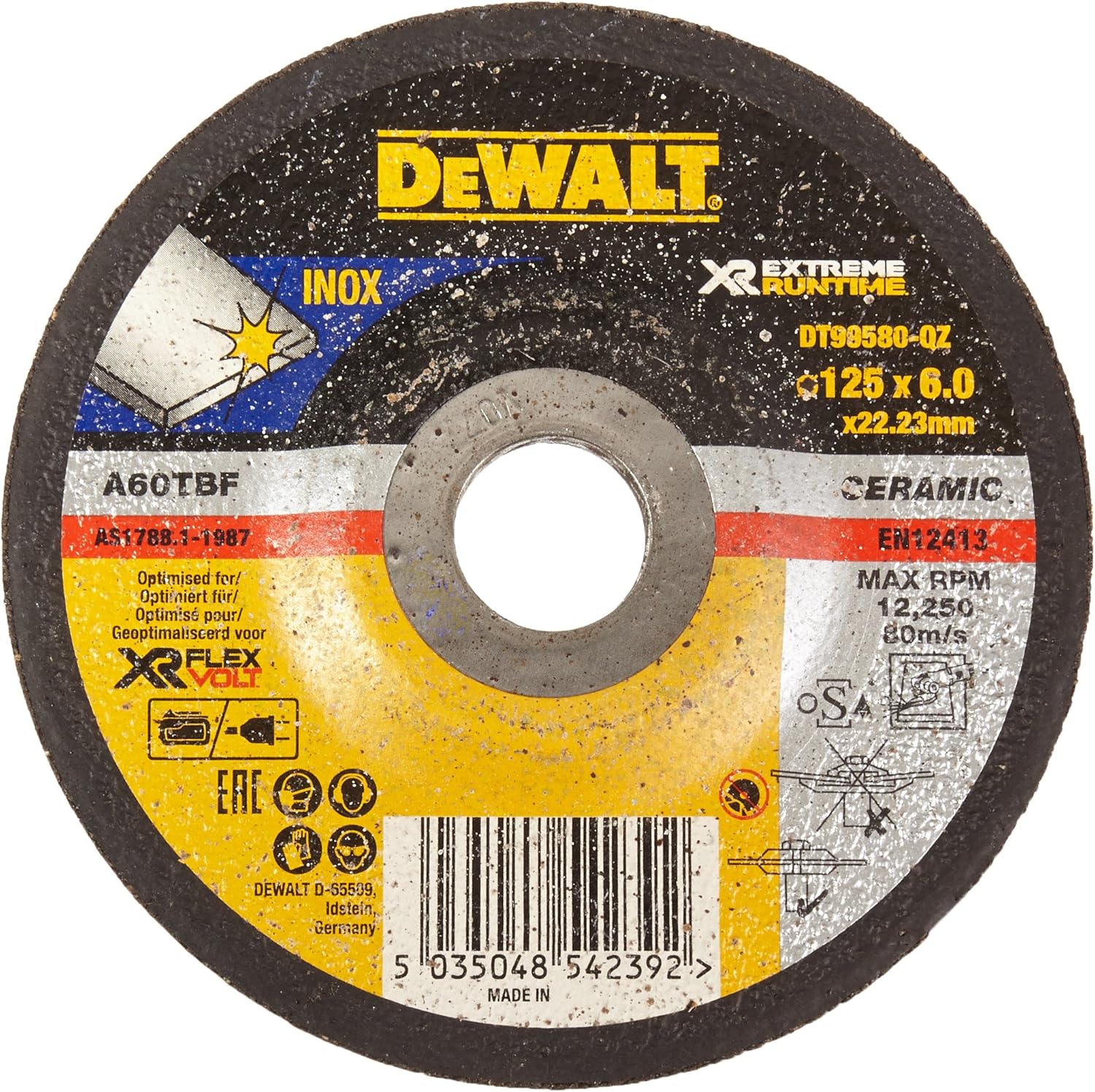 DEWALT FlexVolt XR Metal Grinding Disc 125 x 6mm