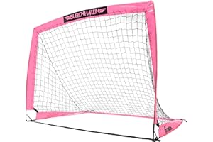 Franklin Sports Blackhawk Backyard Soccer Goal - Portable Pop Up Soccer Nets - Youth + Adult Folding Indoor + Outdoor Goals -