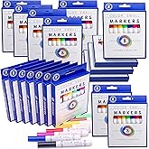 Color Swell Washable Bulk Markers - 18 Boxes of 8 Vibrant Colors (144 Total) Perfect for Kids, Parties, Classrooms - Broad Line Markers