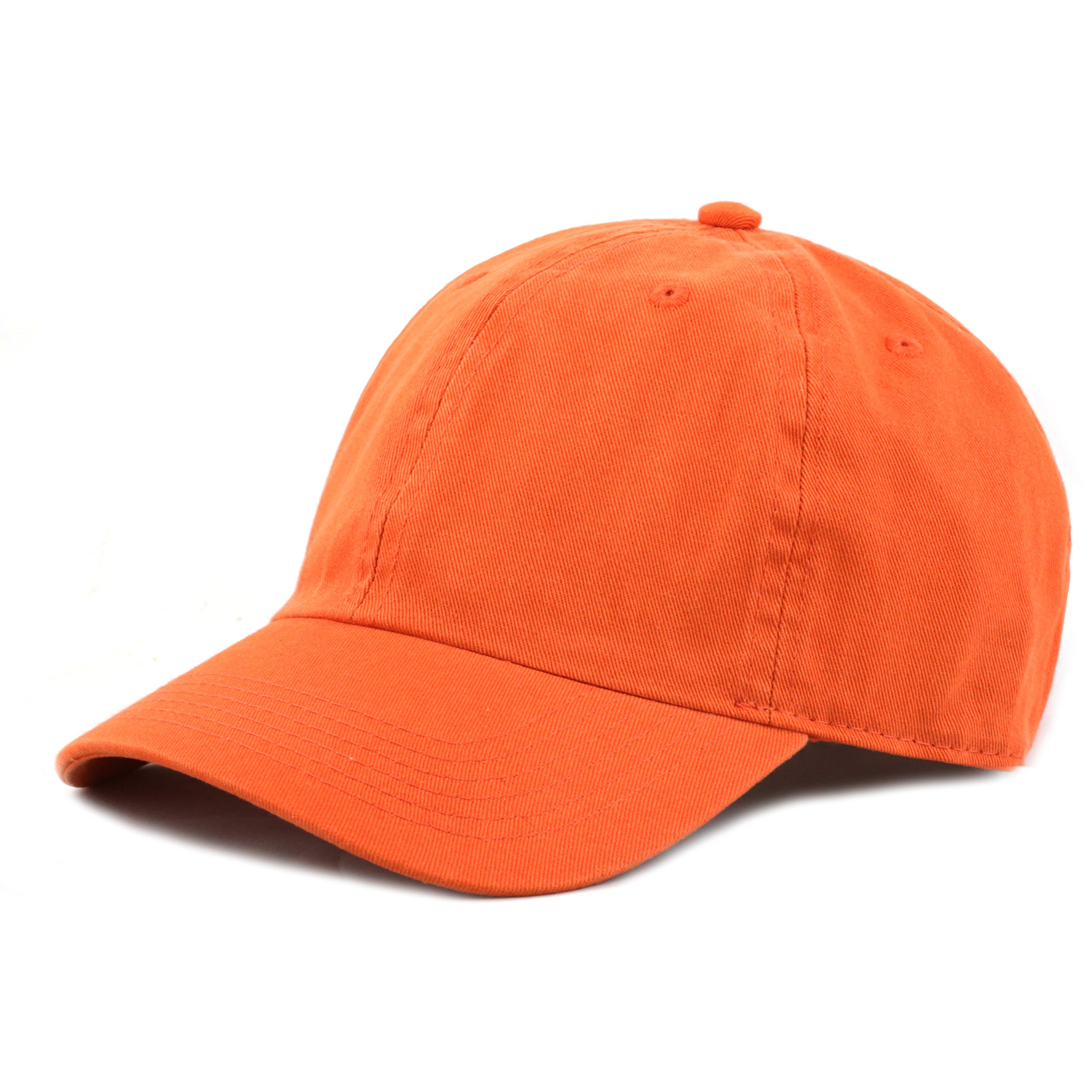 The Hat DepotKids Washed Low Profile Cotton and Denim UPF 50+ Plain Baseball Cap Hat