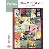 Pomegranate 1000-Piece Puzzle for Adults, Edward Gorey, Book Lovers Jigsaw | Matte finish, snug fit, 20x27" collage jigsaw puzzle, vintage macabre art, dark academia gift, E. Gorey's Book Covers