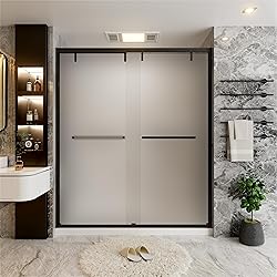 62–66" W x 76" H Double Sliding Frosted Shower