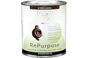 Majic PAINTS Interior/Exterior Satin Enamel,Acrylic Paint, RePurpose your Furniture, Cabinets, Glass, Metal, Tile, Wood and More, Mocha Brown, 1-Quart ​, 32 Fl Oz (Pack of 1)