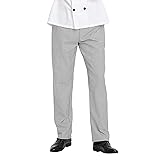 TopTie Men's Black Houndstooth Cargo Style Kitchen