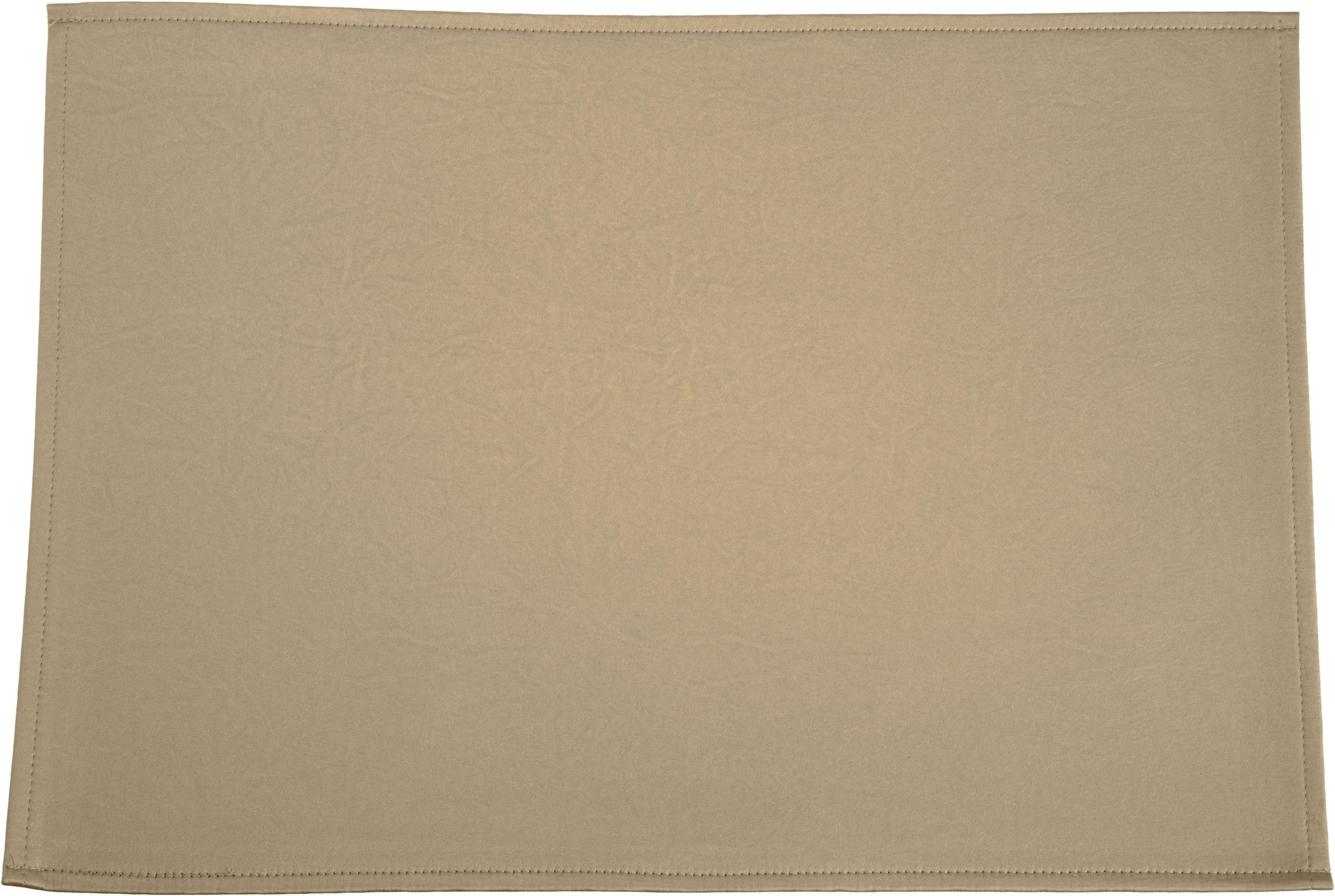 Trendex Home Designs Crypton/Durar Placemat, 17.75 by 12.75-Inch, Tan, Set of 2