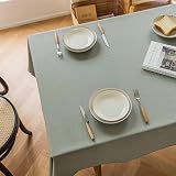Home Brilliant Sage Green Waterproof Tablecloth 140x260 cm Polyester view 2