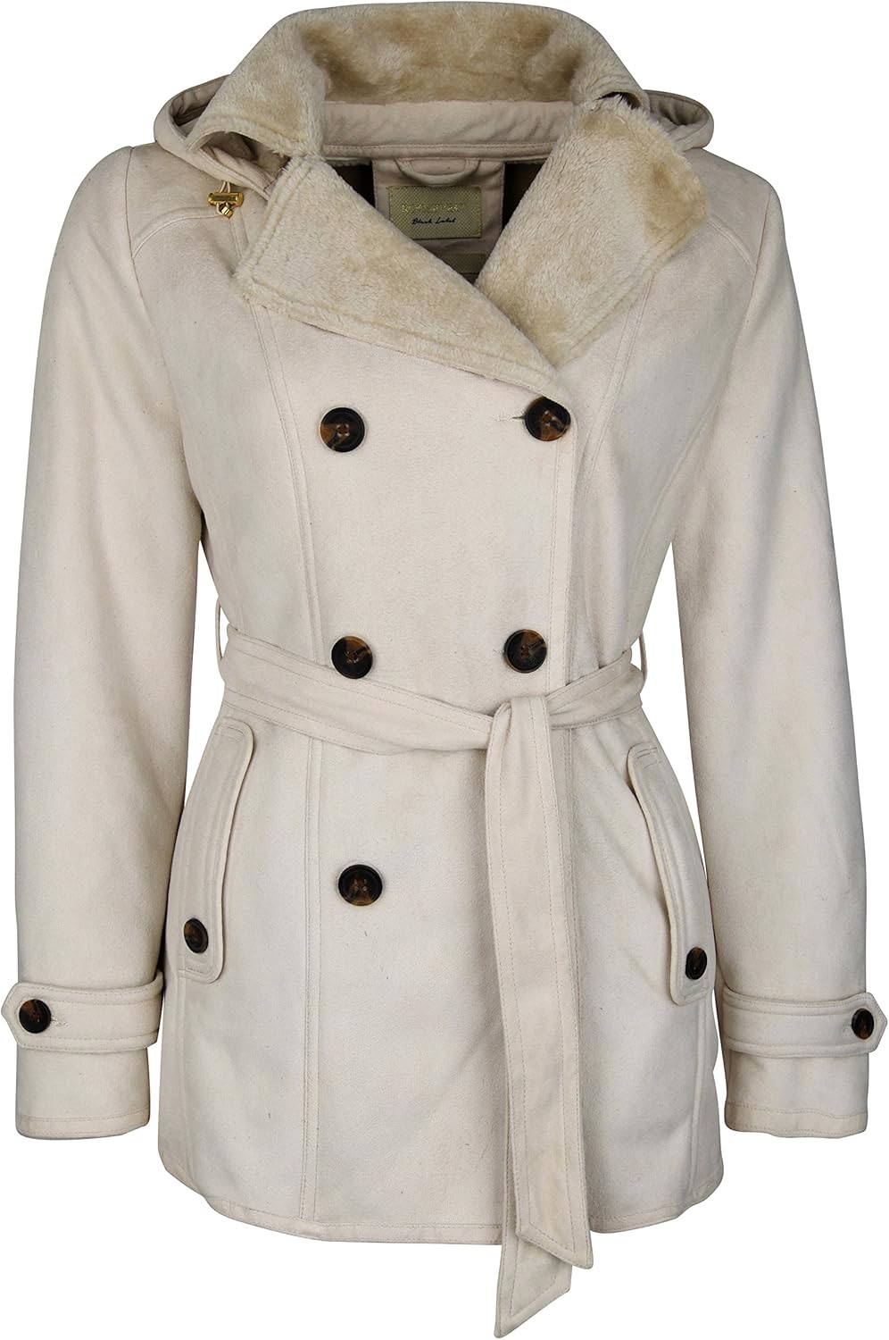 Roosevelt Kurzmantel mit Abnehmbarer Kapuze + Gürtel Damen RS26FWW