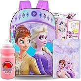 Frozen 16" Backpack and Lunch Box Set: Disney Elsa & Anna School Supplies Bundle