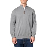 Tommy Hilfiger Men's Long Sleeve Cotton Quarter Zip Pullover Sweater