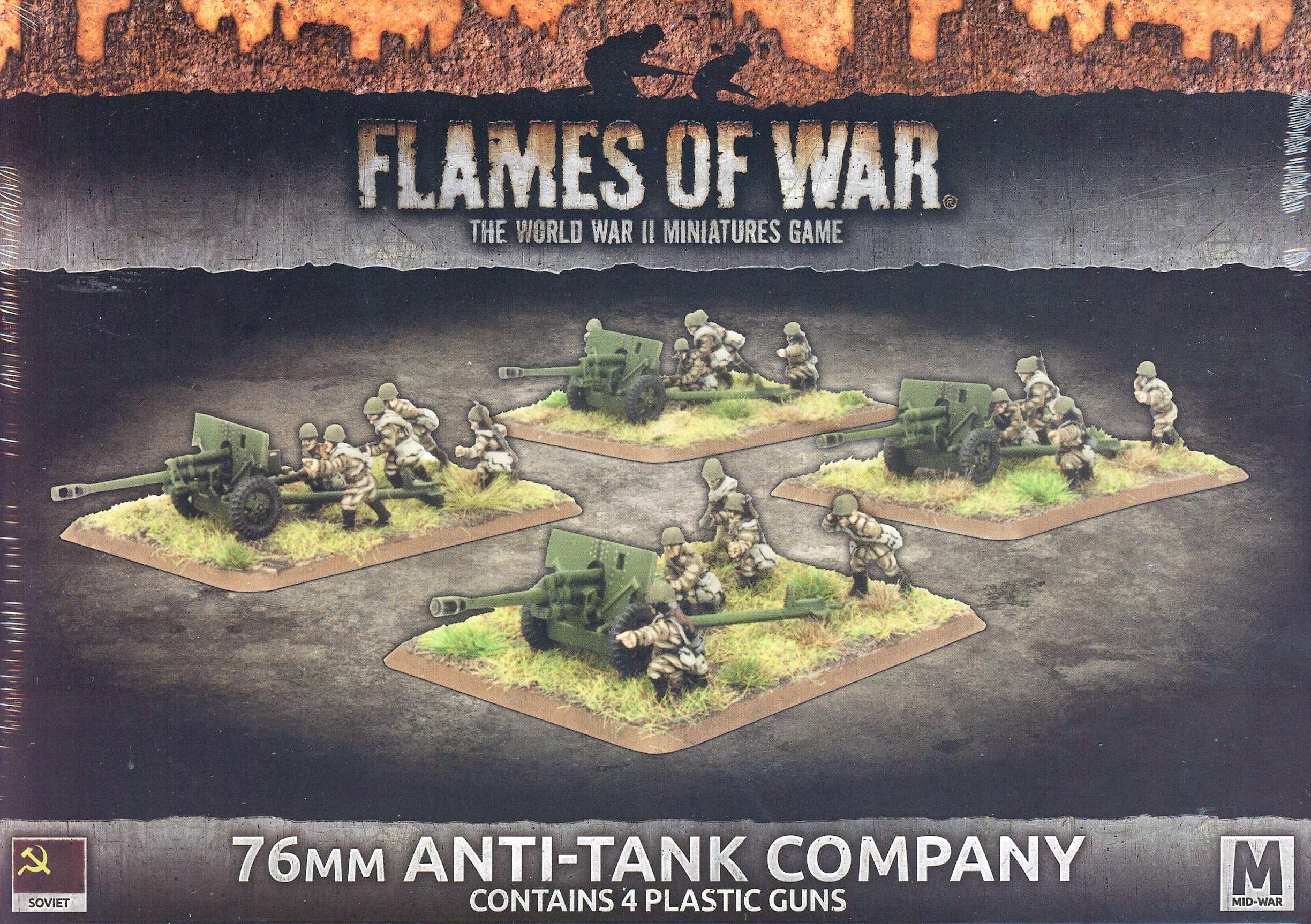Flames of War Sovietic Army Soviet 57mm/76mm Anti-Tank Company Gun (Plastic) SBX48