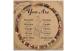ZOKCC Inspirational Gifts Bracelets for Women Healing Natural Stone Bracelets - Get Well Soon Gifts for Women Best Friends Sister Girls - Life is Tough But So are You Bracelet