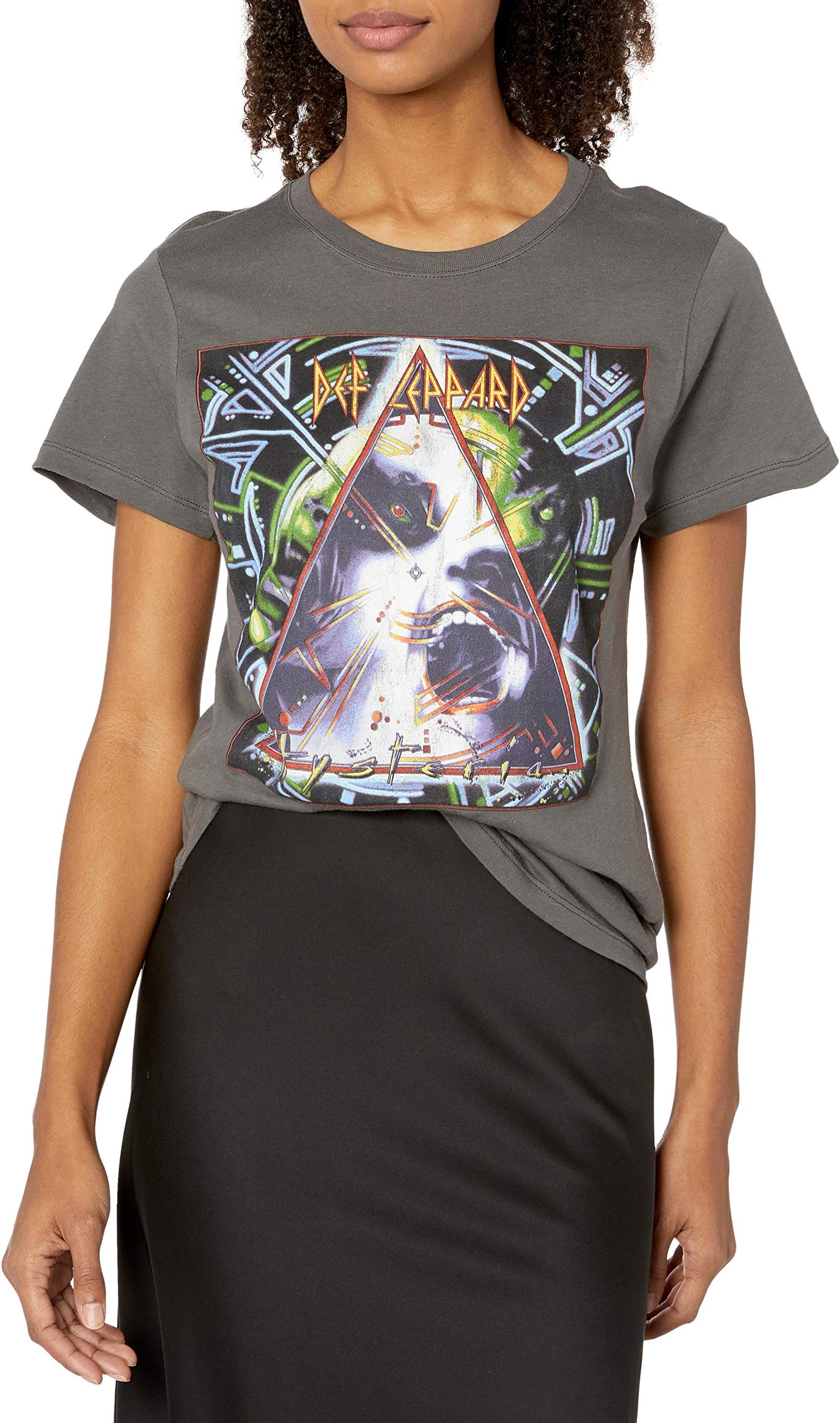Goodie Two Sleeves Women's Def Leppard Hysteria Album Block Chr Tee