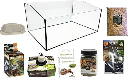 Reptiles Planet Land Turtle Terrarium Kit With Open Tray 60 X 40 X 28 Cm Amazon Co Uk Pet Supplies