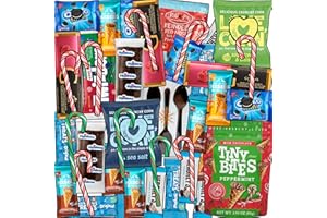 PARTYPOM Chocolate Candy Snack Box Gift, 40 Count Snacks Variety Assortment Care Package for Adults, Individually Wrapped Assorted Treats, Chocolate Candy Gift Basket for Men, Women, College Students