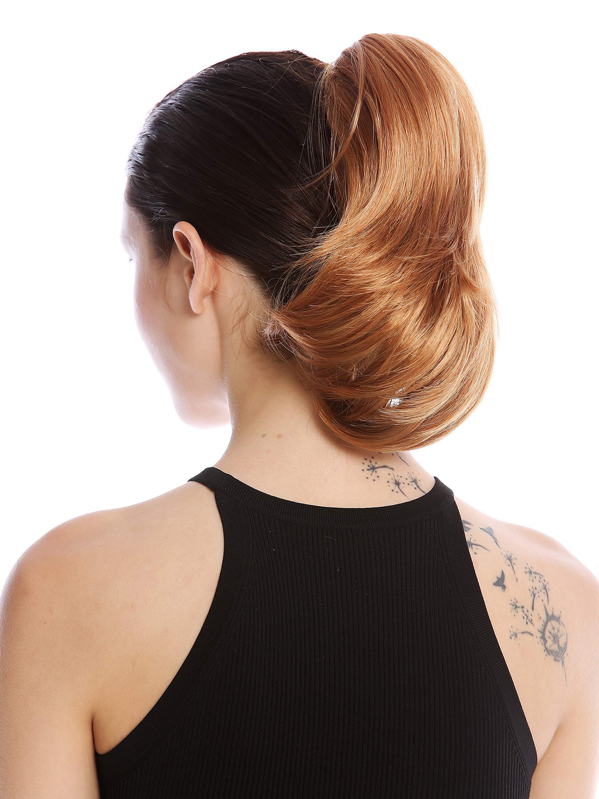WIG ME UP - MKB-29-V-27C Ponytail Hairpiece Extensions optional Combs & Clamp short straight slighty wavy voluminous copper blond 12inch โ image 1