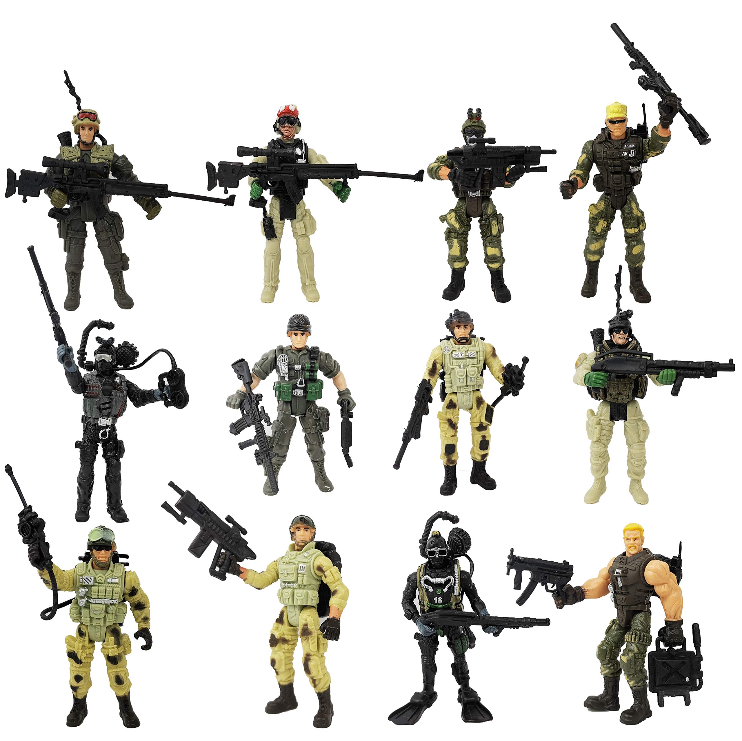 Buy Soldier Action Figure Toy Army Men with Weapon Accessories/ SWAT