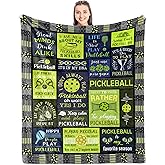 Punofell Pickleball Gifts Blanket, Pickleball Gifts for Women/Men, Gifts for Pickleball Lovers, Funny Pickleball Gift, Pickleball Accessories, Pickleball Decoration Throw 50" x 60"