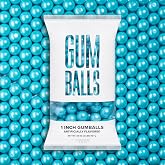 Candy Envy Shimmer Light Blue Gumballs Bulk - 1 Inch, 2lb, 113ct | Blue candy bulk for baby showers &amp; candy buffets. Gumball machine refills. Kosher certified, made in North America.