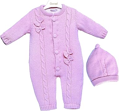 knitted baby snowsuit