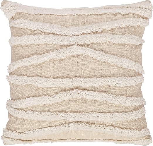 Amazon Com Rivet Modern Fuzzy Lines Throw Pillow 18 X 18 Inch