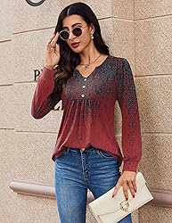 Zeagoo Womens Plus Size Long Sleeve Tops Fall Tops