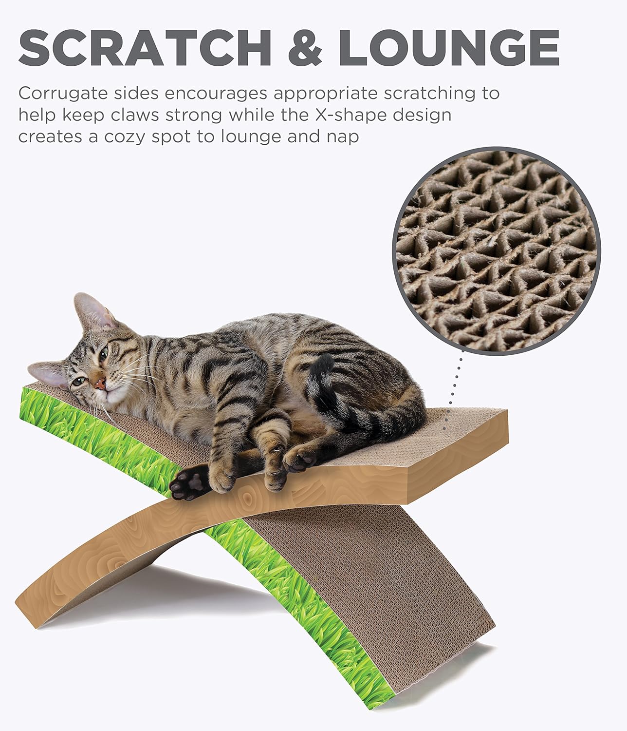 Petstages Easy Life Hammock Cat Scratcher, Tan : Pet Supplies