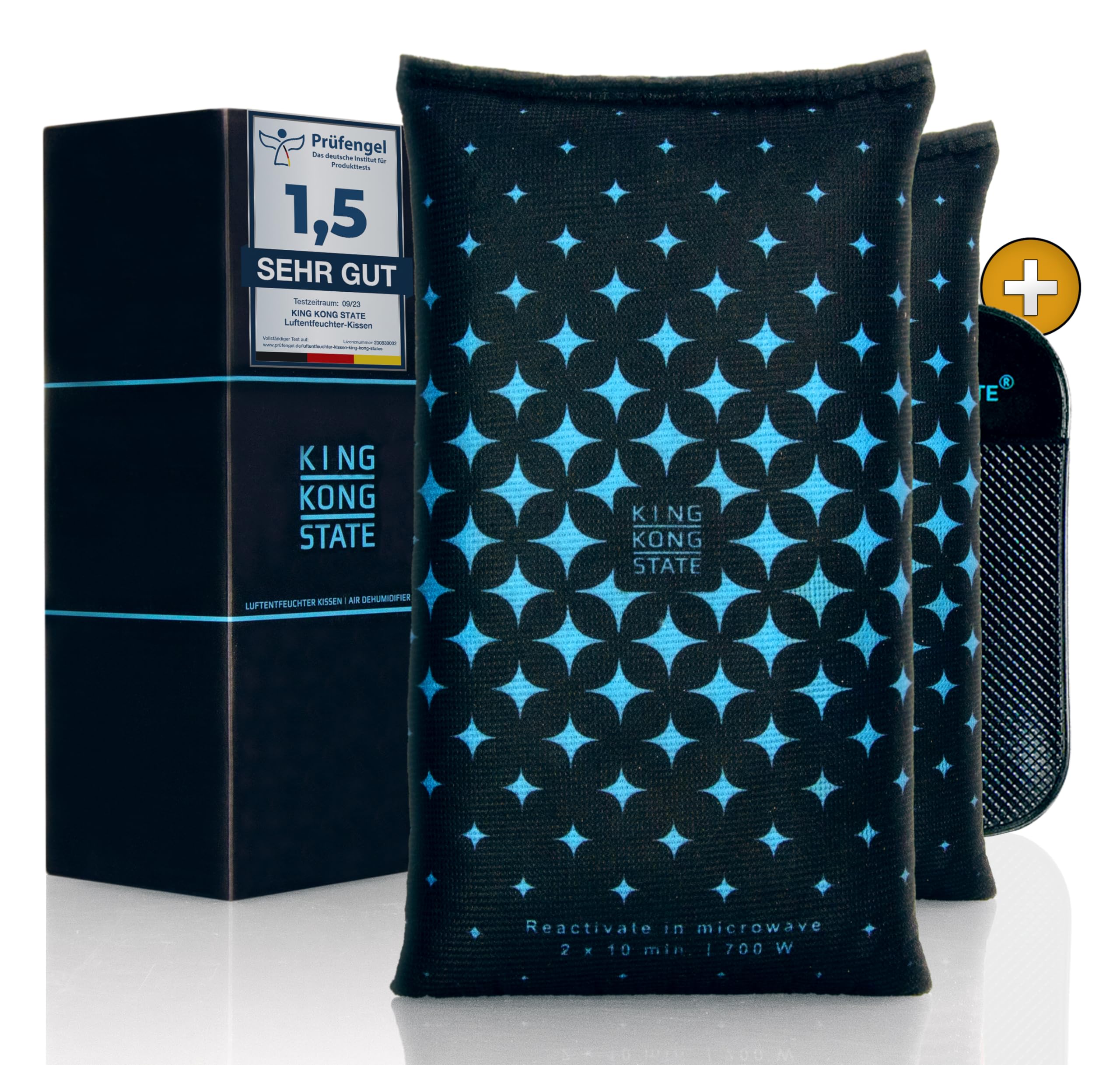 King Kong State Dehumidifier for Cars 2 Pack - Dehumidifier Cushion for Fog Car Windows - with Anti-Fog Filling and Non-Slip Pad