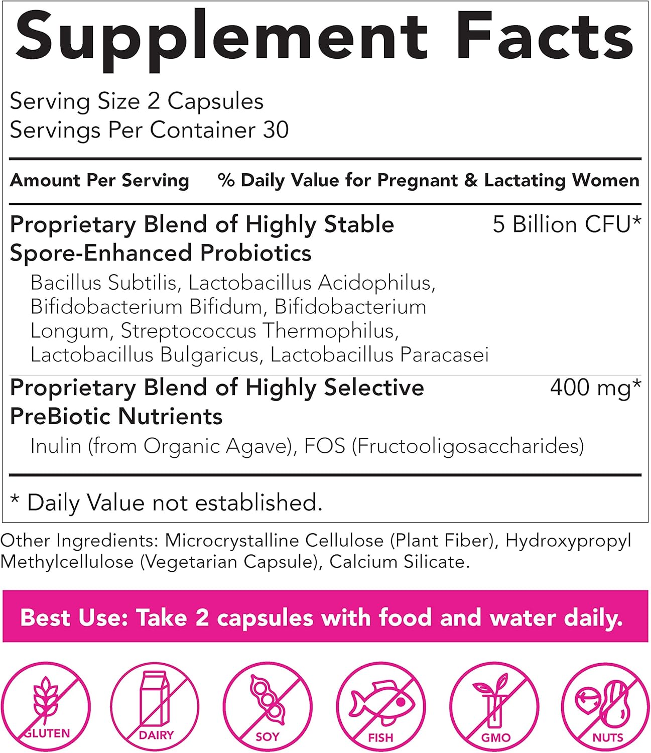 Pink Stork Pro: Prenatal Probiotics for Women, Immune Health + Gut Health + Morning Sickness Relief + Digestion, Women-Owned, 60 Capsules: Health & Personal Care