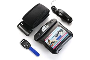 Waterproof Key Pouch for Swimming - Key Holder Case for Car Key Fob Money, MP3 Player. Adjustable Armband and Neck Lanyard, S