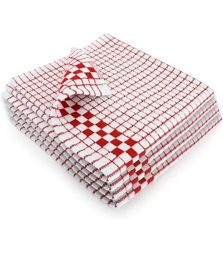 Fecido Lot De 2 Torchons De Cuisine Classiques - 100% Coton Européen - Gris Argenté Absorbants