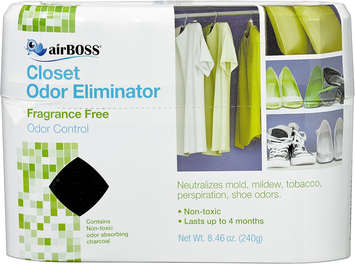 Willert AirBoss Keep It Dry Activated Charcoal Closet Deodorizer - 8.46 oz: Health & Personal Care