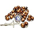 3rd Class relic Rosary of Saint Jose Luis Sanchez del Rio Mexican Cristero Martyr Guerra Cristera en México Rosario Cristo Rey Virgen de Guadalupe (Brown)