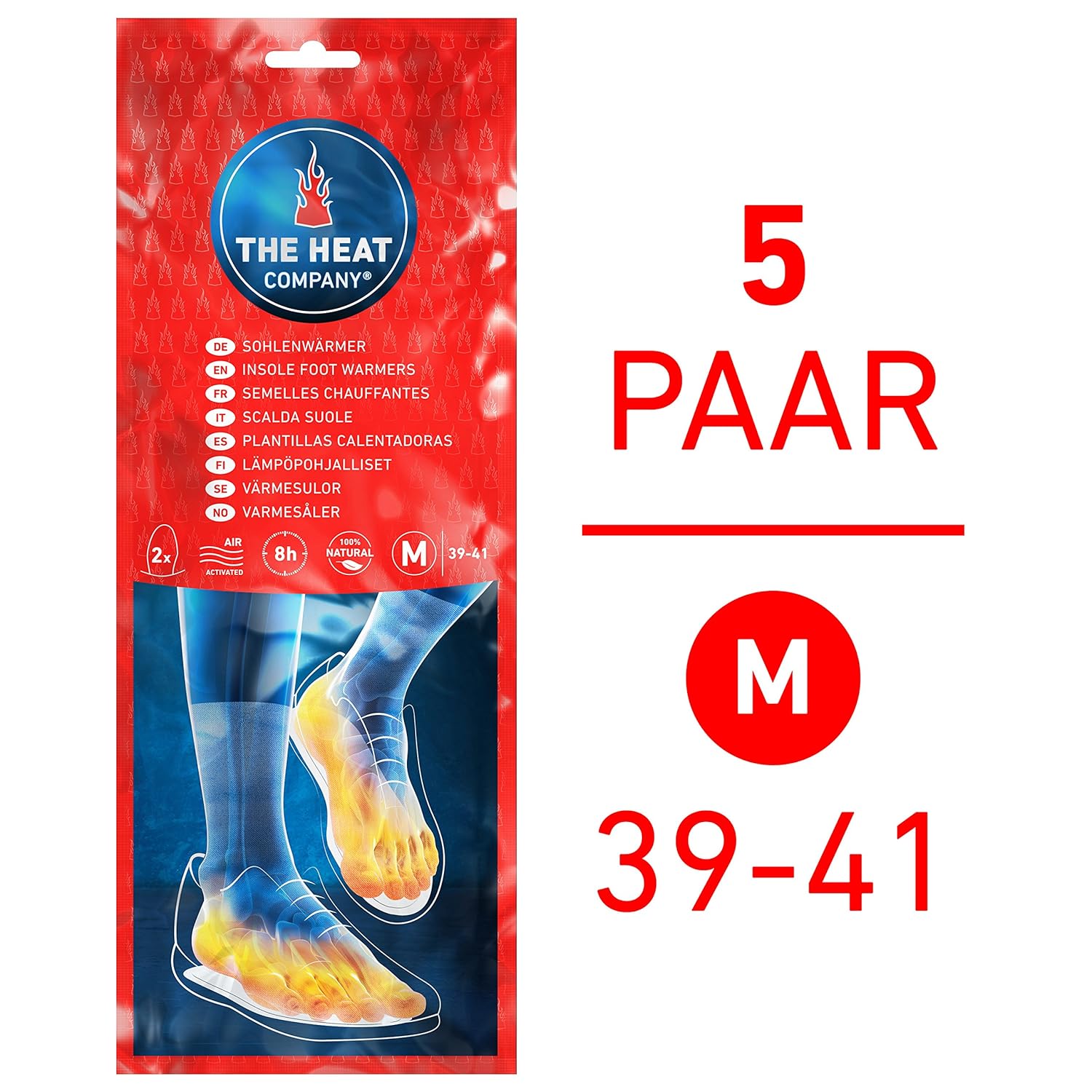 The Heat Company insole foot warmers, 8 hours of warmth, heated insoles