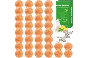 YJOO 36PCS Mouse Repellent Ball Peppermint Oil for Rodents - Natural Rodent Mice Repellent for Car Engines Indoor Outdoor, Mice Rat Repellents for Outside, Strongly Repel Roaches, Squirrels, Ants, Spider