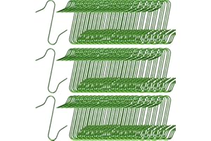TIHOOD 300PCS Christmas Ornament Hooks Metal Ornament Hangers Mini Hooks with Storage Box Xmas Hanging Hooks for Christmas Tree Decorations Party Balls (Green)