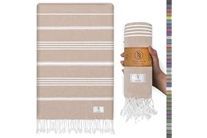 Ossano Beige Beach Towel – Sand Free & Quick Dry, Oversized (39” x 71”), Decorative, Versatile, and Functional, Ideal as, Beach Essential, Picnic Blanket, Turkish Towel, Yoga Mat, Picnic Towel