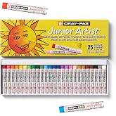 SAKURA Cray-Pas Junior Artist Soft Oil Pastels, 25 Color Set | Original Oil Pastels for Artists, Creamy Texture for Blending, Layering &amp; Scratching, Non-Toxic, Japanese Quality