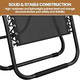 Yaheetech Zero Gravity Chairs Outdoor Folding Lounge Set of 2 with Pillows view 9