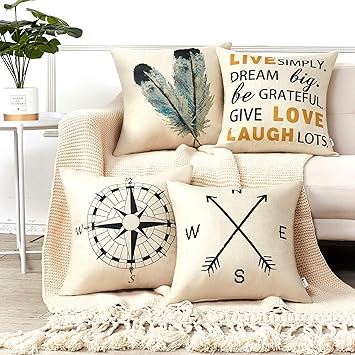 Amazon Com Anickal Decorative Throw Pillow Covers 18x18 Inches