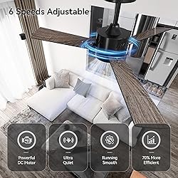SUNMORY Ceiling Fans with Lights and Remote, 42