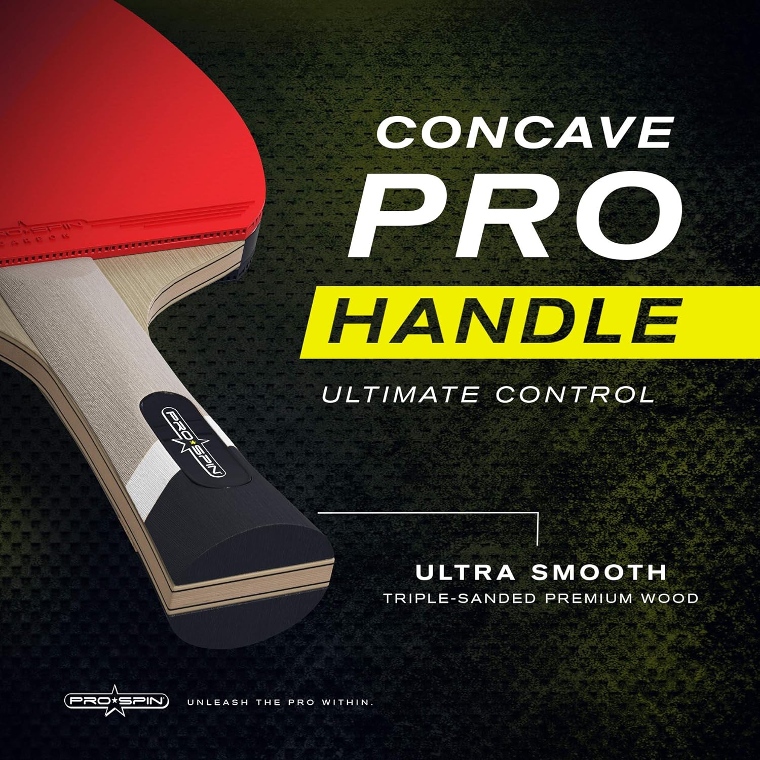 PRO SPIN Ping Pong Paddle with Carbon Fiber | 7-Ply Blade, Offensive Rubber, 2.0mm Sponge, Premium Rubber Protector Case | Improve Your Game with The Elite Series Carbon Table Tennis Racket : Sports & Outdoors