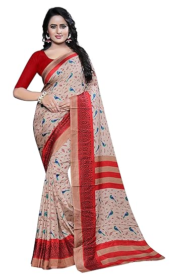 Winza Designer art silk with blouse piece Saree