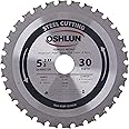 Oshlun SBF-054030 5-3/8-Inch 30 Tooth MTCG Saw Blade with 20mm Arbor (5/8-Inch and 10mm Bushings) for Mild Steel and Ferrous