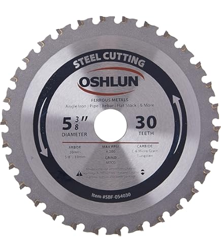 Oshlun Sägeblatt 52 Zähne Für Aluminium & NE-Metalle – 20 Mm Dorn, 5/8 Zoll Buchse