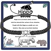 Yvesmillauly Bracelets Cute Hippo Bracelet for Women, Hippo Lovers Gift, Exquisite Hippo Jewelry Gift for Birthday Graduation Christmas