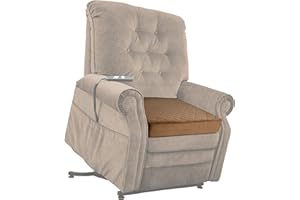 COMFORTANZA Large 20x20x5 Soft Memory Foam Chair Seat Cushion for Recliner, Couch, Armchair with Velvety Washable Cover, Non-Slip Base for Tailbone Pain & Pressure Relief - Floor Cushion - Brown